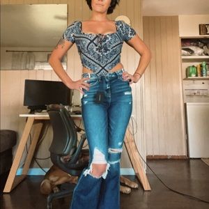 Bandana print, crop top